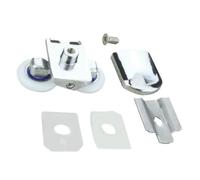 Mikikit Rodamientos para Mampara Ducha Rodillo Repuesto Baño Doble Rueda para Puerta Corredera Resistente Aleación y Plástico Abs