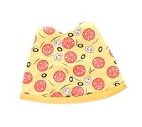 Mikikit Ropa para Perros de Halloween Diseño de Pizza Capa para Mascotas Pequeña Tela Cómoda y Ligera para Fiestas Cosplay y Actividades al Aire Libre