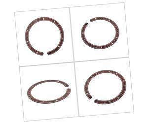 Mikikit Roseta De Guitarra Palisandro Con Incrustación Curvada Para Boca Pegatina Adhesiva Para Agujero De Sonido De Calcomanía De Detalles Para Guitarra Acústica Folk