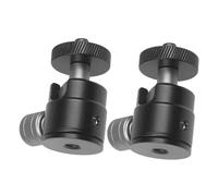 Mikikit Rótula De Bola para Trípode Cámara, Accesorios De Aleación De Aluminio, Mini Tamaño Rosca 1/4, Giratoria 360° para Fotografía y Proyector, Soporte En Color Metálico, Paquete De 2 Piezas