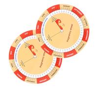 Mikikit Rueda de Embarazo en Papel a Color 2 Piezas Calendario y Guía de Desarrollo Fetal para Futuras Madres Diario de Seguimiento del Ñiño Durante el Embarazo Calculadora de Fechas