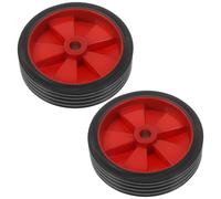 Mikikit Ruedas para Compresor de Aire 5 Pulgadas Rojas Resistentes al Desgaste 2 Unidades Ruedas Silenciosas Industriales para Movilidad y Repuestos de Electrodomésticos