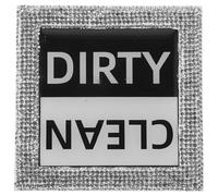 Mikikit Señal Magnética para Lavavajillas Limpio y Sucio, Imán de Color Claro con Gemas de Imitación, Indicador de Estado para Cocina, Compatible con Lavavajillas de Acero Inoxidable,