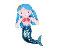 Mikikit Sirena Peluche Figura De Sirena Lenos Juguetes para Animales De Peluche para Pequeños Juguete para Pequeños Sirenita Muñeca Linda Muñeca Algodón Azul