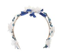 Mikikit Soft Clay Leaf Bridal Headband Handmade Crystal Flower Wedding Hair Vine Elegant Hair Accessory For Brides