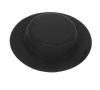 Mikikit Sombrero Copa Mini para Accesorio DIY de Fieltro Negro Pequeño y Decorativo para Manualidades Fiesta y Muñecas Único y Detallado