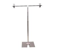 Mikikit Soporte de Carteles Inoxidable T Ajustable con Base Antideslizante para Mostrador Soporte Publicitario Retráctil y Resistente para Menús y Anuncios