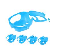 Mikikit Soporte Fijo para Aves Hebilla Diseño Reforzado De Plástico Azul Tamaño Estándar para Administración De Medicamentos Cuidado De Aves Manual