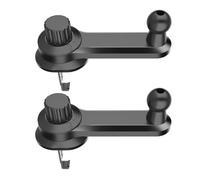 Mikikit Soporte para Teléfono de Coche y Flexible Gancho de Extensión Negro, Material Abs y Metal Pack de 2 Piezas para Salida de Aire Vertical