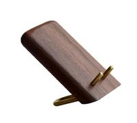 Mikikit Soporte para Teléfono Móvil de Nogal Resistente Soporte Portátil para Escritorio Tamaño Medio para Smartphone en Oficina y Hogar para Ver Videos