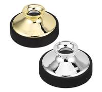 Mikikit Sordina para Saxofón Alto y Tenor 2 Piezas Silenciador de ABS Ligero y Portátil Accesorio para Práctica Musical Reducción de Sonido Color Dorado y Plateado