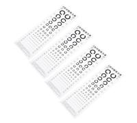 Mikikit Tabla Optométrica Tipo C 4 Piezas Gráficos de Visión para Pruebas Visuales Hogar y Clínicas Pequeñas, Material Impreso Claro