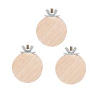 Mikikit Tablero de Soporte para Loros de Hierro Natural Khaki, 3 Piezas para Mantener Ocupadas Aves y Proporcionar un Lugar Cómodo para Posarse