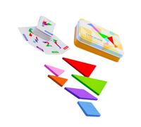 Mikikit Tangram Infantil de Madera Educativo para Rompecabezas Colorido para Desarrollo de Pensamiento Lógico Creatividad y Habilidades de Resolución Incluye Completo para Aprendizaje
