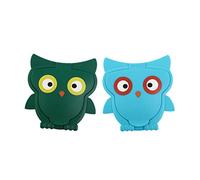 Mikikit Tapa Para Pañuelos Húmedos Búho Reutilizable Para Bebés Niños, Piezas Dobles Azul y Verde, Material Pp Seguro, Diseño Portátil, Adecuado Para Almacenamiento Hogar y Oficina