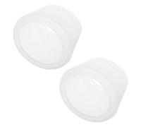 Mikikit Tapas de Repuesto para Mango de Raqueta de Tenis Transparentes 2 Piezas Material Elástico Resistente Ajuste Preciso para Estabilidad y Protección en Entrenamiento y Competición