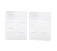 Mikikit Tapetes de Batería Autoadhesivos de Silicona Transparente, 12 Piezas (2 Unidades de 6 Pads), Almohadillas de Gel para Silenciamiento y Reducción de Armónicos, Accesorios