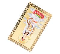 Mikikit Tarjeta Protectora Diseño Compacto y Ligera de Aleación de Aluminio para Obsequio Seguro y Portátil de Amuleto Chino Kwan Yin