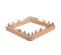 Mikikit Telar de Tejer de Madera Cuadrado Máquina de Tejer DIY para Bufandas Sombreros y Chalecos Herramienta de Manualidades Duradera y Multifuncional para Proyectos