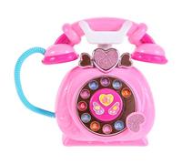 Mikikit Teléfono de Juguete Educativo para Pequeños Juego de rol Música E Historias Diseño Seguro Color Rosa Teléfono de Fantasía para Casa Preescolar y Actividades al Aire Libre