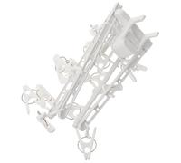 Mikikit Tendedero de Pared Plegable Pequeño con Pinzas Antiviento, Extensible sin Taladros para Ropa Interior, Calcetines y Toallas, Percha Portátil para Uso en Interiores y Balcones