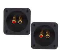 Mikikit Terminales de Caja de Altavoz 2 Piezas Bloque de Terminales para Conexión Estanca en Sistemas de Audio Inalámbricos y Streaming Color Negro