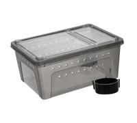 Mikikit Terrario Plástico para Reptiles Caja De Alimentación y Montaje Manual Adecuado para Cuidado Profesional De Ciempiés y Leopardos