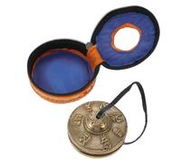 Mikikit Timbre de Platillos de Cobre Tingsha Nepal para Meditación Yoga, Instrumento de Percusión Manual Símbolo Om Mane Padme Hum, Accesorios de Yoga y Carillones Religiosos