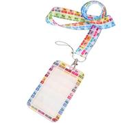 Mikikit Titular Credencial Funda Protectora Antirrayaduras y Cordón de Poliéster, Clip Decorativo Tabla Periódica, para Estudiantes y Actividades al Aire Libre