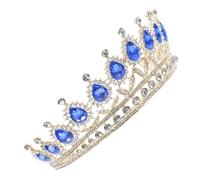 Mikikit Tocado De Princesa De Alta Gama Gotas De Agua Hermoso Accesorio Para Cabello Para Ceremonias De Boda y Celebraciones De Cumpleaños