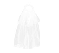 Mikikit Tocado de Velo para Diadema de Flores con Velo Tocado con Aro para Fiestas de Niñas Hecha de Material Ligero y Resistente Diadema para Niña