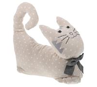 Mikikit Tope de Puerta de Piso Que No el Suelo Forma de Gato de Tela de Algodón Relleno de Arena, Adorno Atractivo para Habitación Infantil o Baño