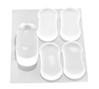 Mikikit Topes Transparentes de Silicona para Asiento de Inodoro Kit de 5 Piezas 1 Grande 4 Pequeños Antideslizantes y Amortiguadores de Impacto Accesorios para Baño y Bidé