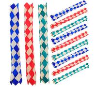 Mikikit Trampa para Dedos Clásica De Bambú Chino para Niños y Loros, Tamaño Mediano, Color Mixto, Juguete Masticable Didáctico, Adecuado para Fiestas Infantiles y Recuerdos De Cumpleaños (12 Piezas