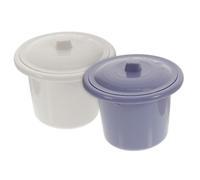 Mikikit Urinario de Plástico Portátil para Adultos con Tapa, Base Antideslizante y Pared Interior Suave, Adecuado para Uso en Casa y Viaje, Paquete de 2 Piezas Color Aleatorio
