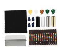 Mikinona 1 Juego Conjunto De Accesorios De Guitarra Accesorios Púa De Guitarra Triangular Púa Con El Dedo Selección De Protector De Dedos Vidrio La Diapositiva Acero Inoxidable