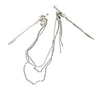 Mikinona 1 Juego Horquilla de Metal Retro con Cadena Colgante Accesorios Danzones Recogidos Bodas Fiestas