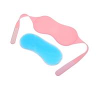 Mikinona 1 Juego Máscara de Ojos de Gel Frío Portátil con de de Silicona para Aliviar la Ocular y Ojeras para Dormir y Rosa