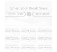 Mikinona 10 Láminas De Vidrio Para Alarma Contra Incendios Vidrio Rojo Rompible Para Reparación De Equipos De Alarma Contra Incendios Duradera Cubierta De Interruptor