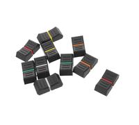 Mikinona 10 perillas deslizadoras para mezclador de audio - Perillas de control de empuje y tracción de goma con tapa plana de repuesto - Accesorios para mezcladora, mesa de sonido y