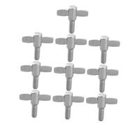 Mikinona 10 Piezas Accesorios de tambor tornillo de de platillo ala tornillo para batería accesorios de platillos tornillos de sujeción para platillo aleación de aluminio Plata