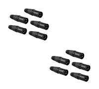 Mikinona 10 Piezas Enchufe de micrófono de Tres núcleos Cable de micrófono Enchufe de micrófono Hembra Cable para Altavoces Speaker Cable Conector XLR de Tres núcleos Conector de micrófono