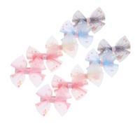 Mikinona 10 Piezas horquilla de lazo pinzas para el cabello sin tirar pinzas para el cabello con lazo accesorios para el cabello para niña Pinza para el cabello amar sombrerería Perder