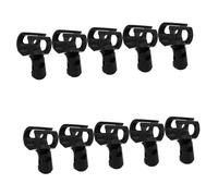Mikinona 10 Piezas Mic Clamp Clip Adjustable Plastic Microphone Stand Holder For Wireless Mics Compatible With Stands For Studio Podcast Party And Festival Use