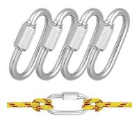 Mikinona 10 Piezas Mosquetones de Acero Inoxidable de Cierre Rápido y Seguro Resistentes para Escalada Camping y Conexiones Eficientes al Aire