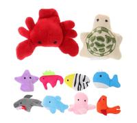 Mikinona 10 Piezas Muñecos de Dedo Peluche con Diseño de Animales Juguetes para Parental Infantil Suaves y Adorables Títeres de Dedo para Historias