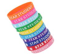 Mikinona 10 Piezas Pulseras Escolares de Coloridas Brazaletes de Recompensa para Pulseras Deportivas Suaves para Docentes y Actividades Educativas