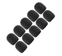 Mikinona 10 Protectores de Tubo de Voz para Micrófono Negro de Esponja Gruesa, Cubierta Duradera y Transpirable para Ktv y Sala de Conferencias