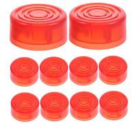 Mikinona 10 Tapas de Plástico para Pedal de Efectos de Guitarra Eléctrica, Accesorios para Setup de Guitarra, Diseño Rojo, Mejora la Experiencia de Usuario