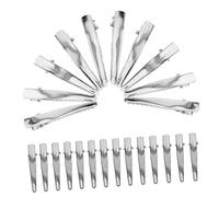 Mikinona 100 piezas de Pelo Metálicas con Dientes Clips de Sujeción para Mujeres Cocodrilo para Peluquería y Diario Diseño que el Cabello Plateado